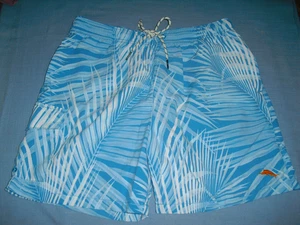 Tommy Bahama Relax Mens Swim Trunks Board Shorts Size M 30 - 32 Blue White Lined - Picture 1 of 5