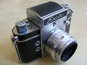 DDR Fotoapparat EXA Spiegelreflex - Vintage 1960 Ihagee mit Objektiv und Tasche - Bild 1 von 18