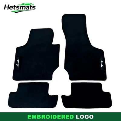 Alfombrillas alfombrillas coche terciopelo negro personalizadas para Audi TT 2006-2014 Foto 1 de 4