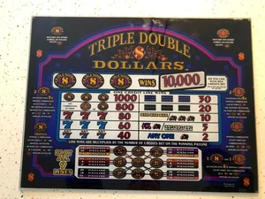 DREIFACH DOPPEL GLAS SPIELAUTOMAT PLATTE 15 X 19 1/2. - Bild 1 von 1