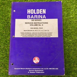 Holden Barina SB Series Service Instructions Volume No. 6 1995 Model Year  - Picture 1 of 6