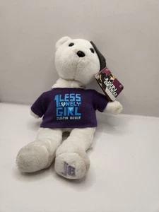 Peluche Justin Bieber Bean Bug raro nuevo con etiquetas One Less Lonely Girl Bieber Time 2010 - Imagen 1 de 3