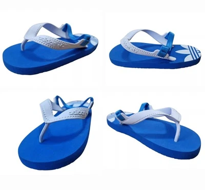 adidas Originals Adiflip Infant Blue / White Flip Flops Size UK 7K /F25 - Image 1 of 4