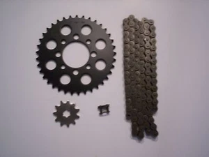 SUZUKI SP125 SP 125 NEW 16/53 SPROCKET & CHAIN SET 1986 1987 1988 - Picture 1 of 4