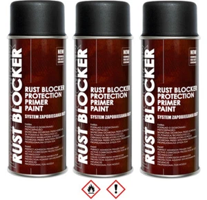 3 x 400 ml Rust Blocker 4in1 Metallschutzlack Rost Schutz schwarz matt RAL 9005 - Bild 1 von 2