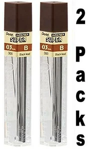 Pentel 0.3mm Super Hi-Polymer Mechanical Pencil Refill Leads B (Pack of 2) - Picture 1 of 1