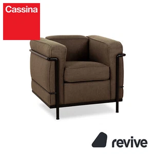Cassina Le Corbusier LC 2 Stoff Sessel Braun - Bild 1 von 9