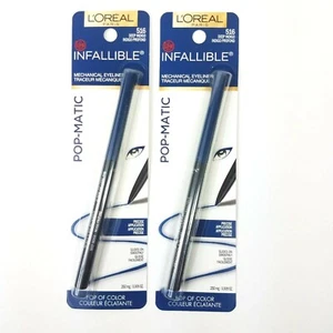 2 Pack L'Oreal Paris Infallible Pop-Matic Mechanical Eyeliner #516 Deep Indigo - Picture 1 of 2
