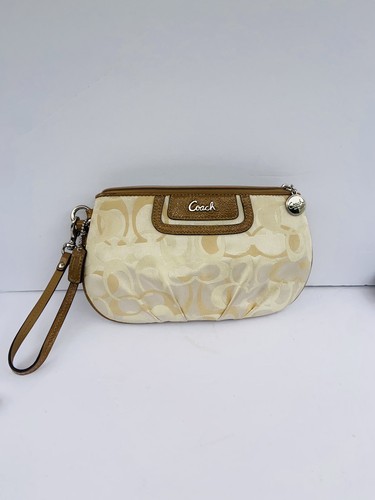 !!️ Borsa a tracolla Coach ECU Madison Insegna Angolo Beige Marrone Crema BORSA