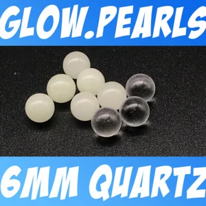 3er Pack 6mm Perlen Perlen Kugeln leuchten im Dunkeln UV reaktiv Rubinrot oder Schwarz - Bild 1 von 5