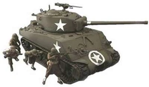 Asuka model 1/35 U.S. forces M4A3 (76) w Sherman with 4 figures plastic model | - Picture 1 of 2