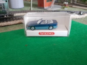 Wiking Mercedes-Benz 500 SL Cabrio blu 1:87 H0 14201 con scatola originale - Foto 1 di 2