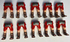 Playmobil 10 Pairs Of Roman Legs red With Brown Sandals In Excellent Cond