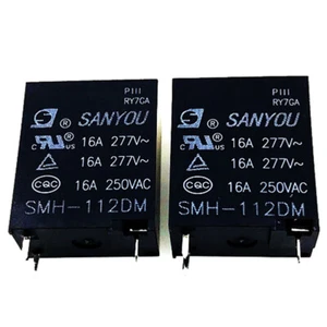 2PCS SANYOU SMH-112DM 12VDC Power Relay 16A 277VAC 3Pins - Picture 1 of 2