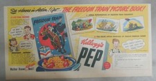 Kellogg's Pep Cereal  Ad: Freedom Train Picture Book 1948 Size: 7.5 x 15 inches