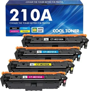 4 Pack W2100A 210A Toner Compatible with HP 4201dn 4201dw MFP 4301fdn 4301fdw - Picture 1 of 6