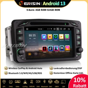 DAB+Android 13 Autoradio GPS Mercedes C/CLK/G/A Klasse W203 W209 W463 Viano Vito - Bild 1 von 16