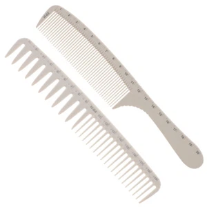 2PCS Pettine Misura Barbiere Salone Leggero Denti Larghi e Sottili Styling Pettini - Foto 1 di 12