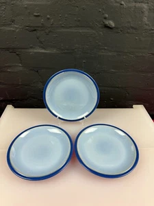 3 x Denby Everyday Blue Tea / Side Plates 18.5 cm Wide Set - Picture 1 of 5