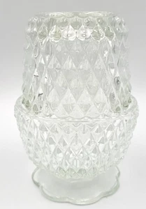 Lámpara de hadas vintage con patas de diamante transparente de vidrio Indiana - Imagen 1 de 12
