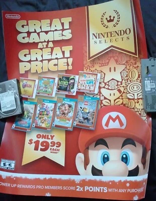 Póster promocional Nintendo Selects Zelda Wind Waker Super Mario 3D World Luigi Foto 1 de 3