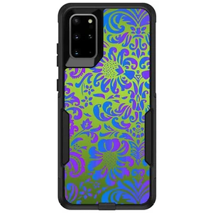OtterBox Commuter for Galaxy S (Choose Model) Green Purple Blue Floral - Picture 1 of 13