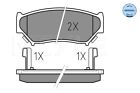025 219 0715/W Meyle Brake Pad Set, Disc Brake Front Axle For Suzuki