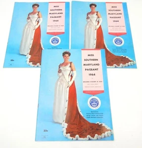 Juego 2B de 3 programas de recuerdos de concursos Miss American sur de Maryland 1964 - Imagen 1 de 5