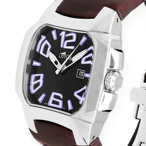RELOJ LOTUS MUJER 15509/4 ACERO INOXIDABLE Y CUERO MARRON CON BORDADOS LILAS - Imagen 1 de 6