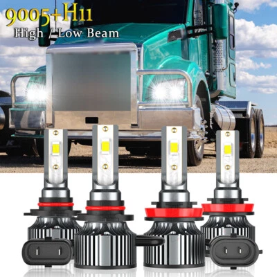 Kit de bombillas faros LED alto bajo para camión Kenworth T880 10,8 L 11,9 L 2014-2023 Foto 1 de 4