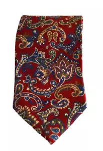 Corbata de seda Christian Dior Monsieur vintage para hombre granate rojo cachemira EE. UU. - Imagen 1 de 4