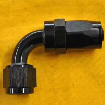 Black 16 An 90 Degree Swivel Hose End Fitting Braid Foto 1 de 4