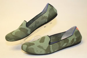 Rothy's Olive Camo Textile The Loafer Flats Womens 8 38.5 Comfort Travel Shoes - Picture 1 of 24