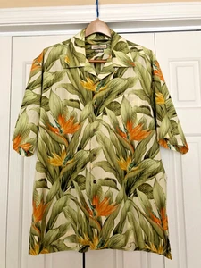 Tommy Bahama Hawaiian shirt L cotton multicolor floral - Picture 1 of 4