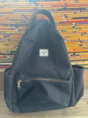 The Herschel Supply Co Black Backpack Double Handle Strap Pockets - Image 1 of 4