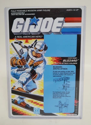 Blizzard Arctic Attack Solider GI Joe Reproducción Cardback Figura Archivo Foto 1 de 4