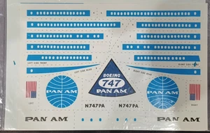 Aurora | No. 361-250 | 1:156 Pan Am Jumbo Jet 747 Decals - Picture 1 of 1