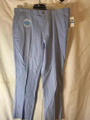 Calça masculina Izod Golf Performance 36X30 aderência cintura reta perna azul claro - Imagem 1 de 4