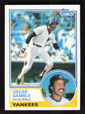 1983 Topps #19 Oscar Gamble New York Yankees - Image 1 of 2