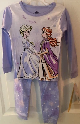 Девочки Disney замороженный Эльза Анна пижамы размер 4T Sleepwear PJ уютно подходит хлопок новый с Ярлыками - Изображение 1 из 4