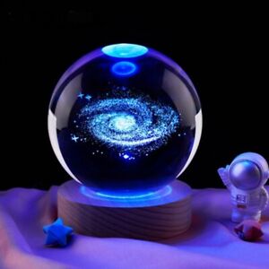 New Galactic System crystal ball night light bedroom decoration
