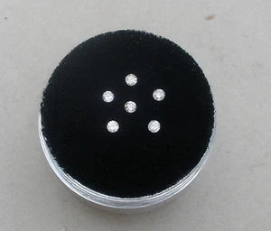 6 rondas facetadas naturales sueltas de diamantes blancos de 1,8 mm cada una - Imagen 1 de 5