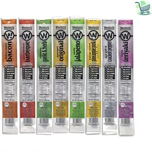 Portable Meat Sticks Sampler Pack: 8 Gluten-Free Jerky Flavors (10x5.51x1.65 in) - Picture 1 of 4