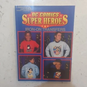 1996 Leisure Arts DC Comics Super Heroes Iron-on Transfers book Leaflet - Picture 1 of 13