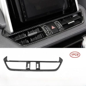 For Toyota RAV4 2019-2023 Carbon Fiber ABS Dashboard Middle Air Vent Cover Trim - Foto 1 di 9