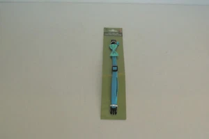 Cat Collar 8 in - 12 in quick release buckle adjustable bell spandex blue/green - Picture 1 of 4