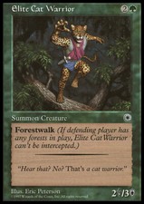 Magic the Gathering MTG Elite Cat Warrior (163) Portal   LP
