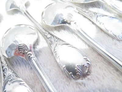12 cucharas de café francesas vintage chapadas en plata Christofle Marly 13,6 cm Foto 1 de 4