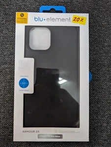 Blu Element Antimicrobial Armour 2X Case Black for iPhone 12 Pro Max - NEW - Photo 1 sur 3