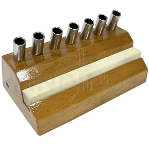 7 Screwdriver Storage stand Sharpening Stone Wooden Base WATCHMAKER Tool - Picture 1 of 4